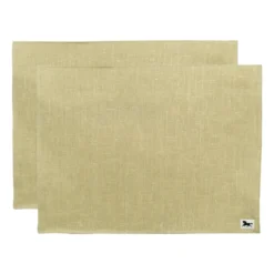 Linne bordstablett 34x45 cm 2-pack, Oliv
