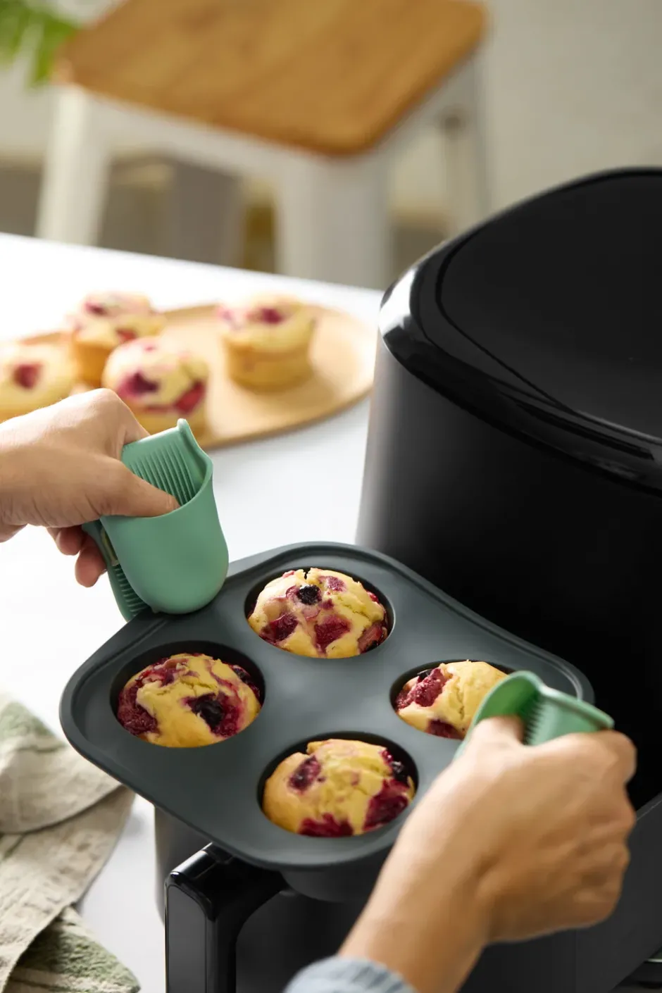 Lékué Air fryer muffinsform 4st, Grey