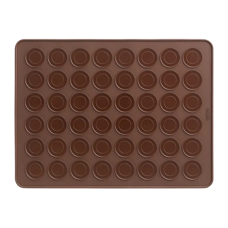 Lékué macarons bakmatta silikon 40 cm, Brun