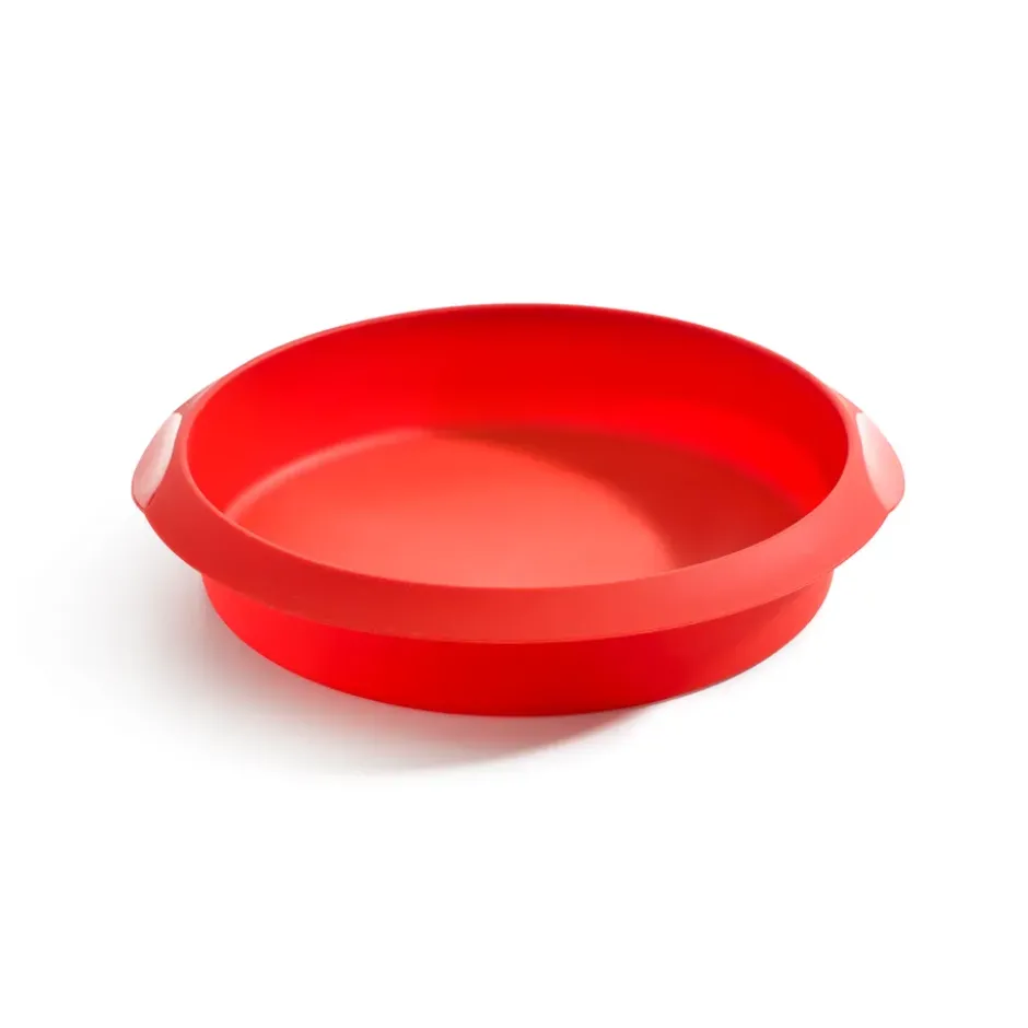 Lékué rund kakform silikon 24 cm, Röd