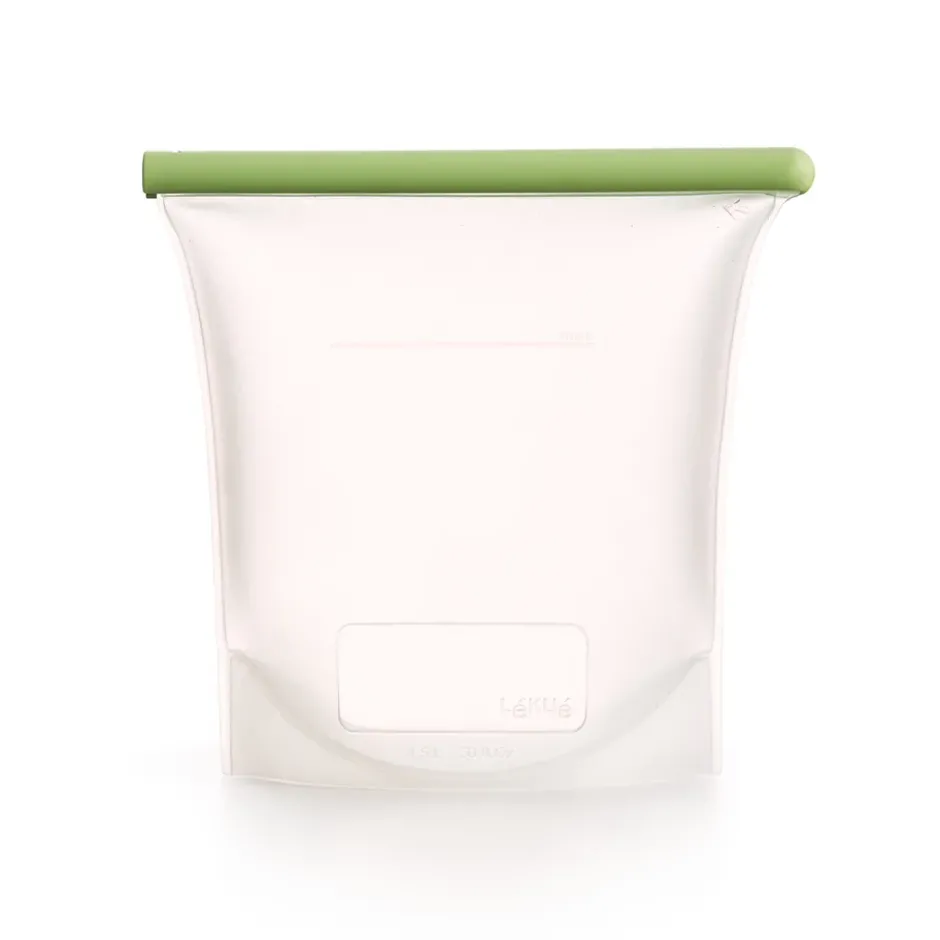 Lékué återanvändbar silikonpåse grön, 1,5 L