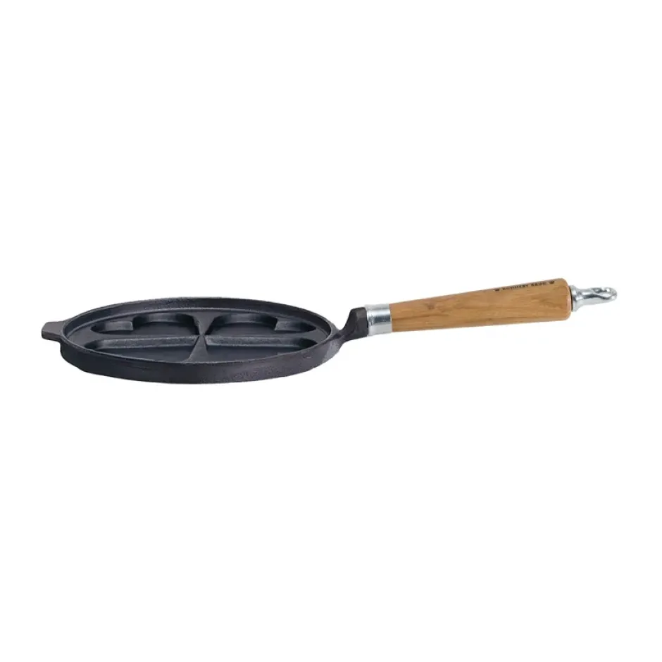 Maestro plättpanna, 4 hjärtan, Ø25 cm med ekhandtag