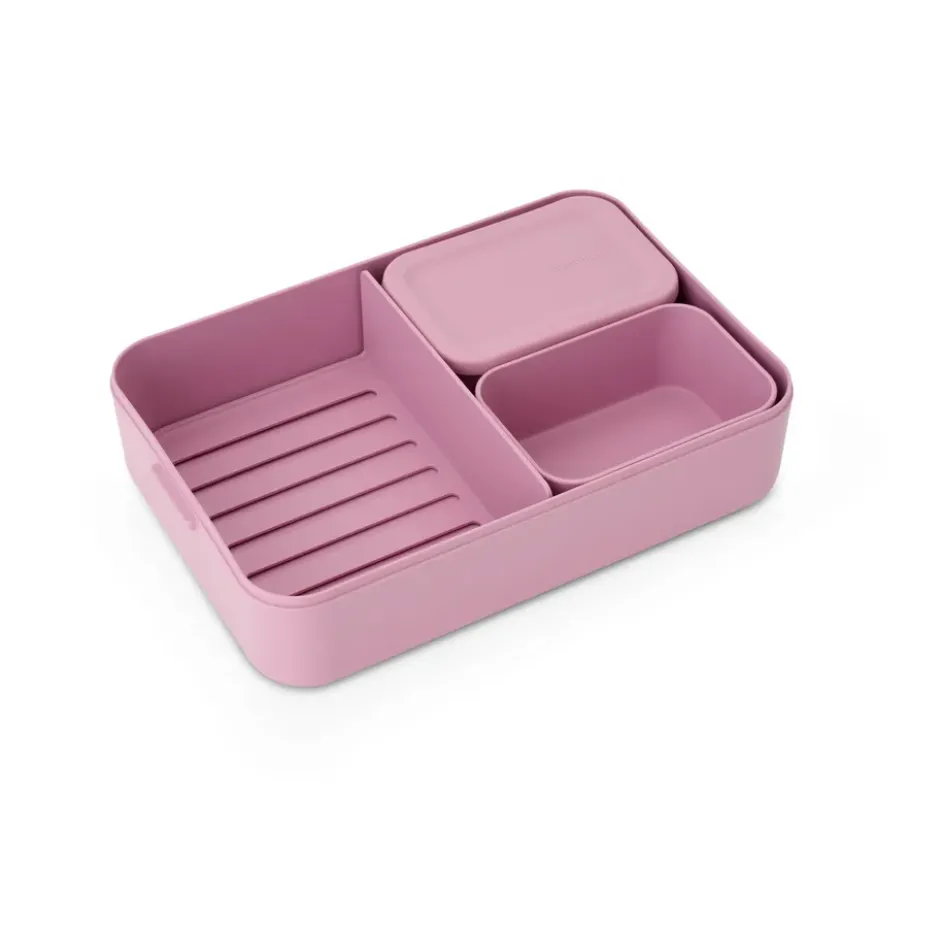 Make & Take bento matlåda stor 2 L, Lilac Pink