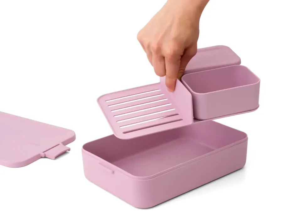 Make & Take bento matlåda stor 2 L, Lilac Pink