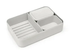 Make & Take bento matlåda stor 2 L, Ljusgrå