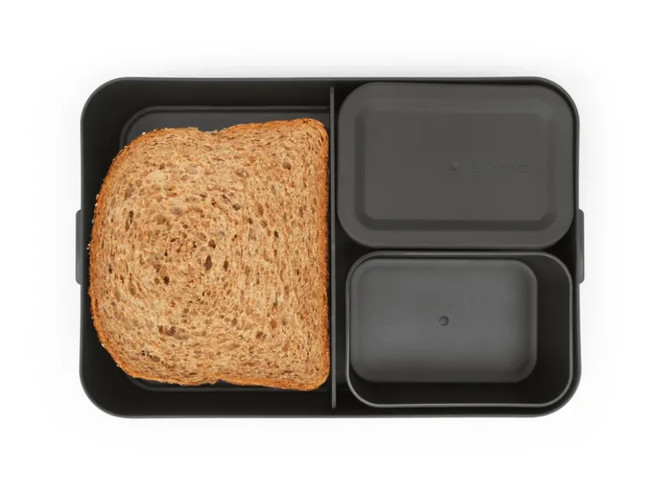 Make & Take bento matlåda stor 2 L, Mörkgrå