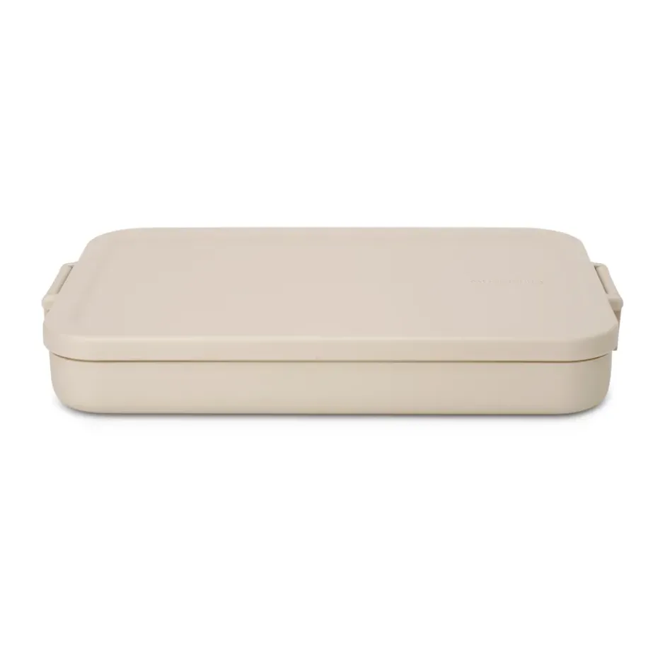 Make & Take matlåda platt, 1,1 L, Soft Beige