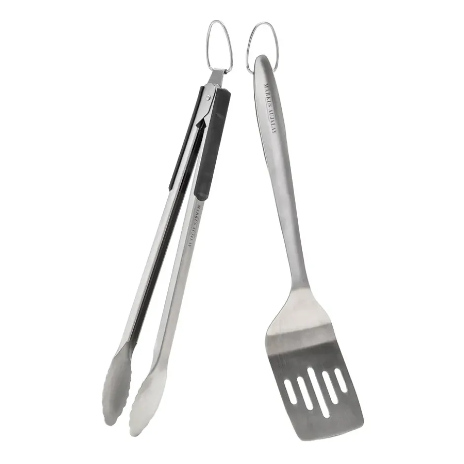 Markus BBQ grillset 2 delar 10x43 cm, Silver