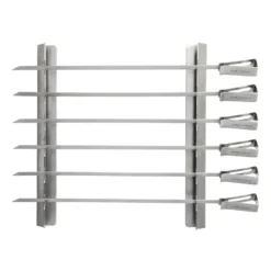 Markus grillspett 8 delar 16x37 cm, Silver