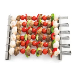 Markus grillspett 8 delar 16x37 cm, Silver