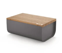 Mattina brödlåda 34 cm, Mörkgrå-bambu