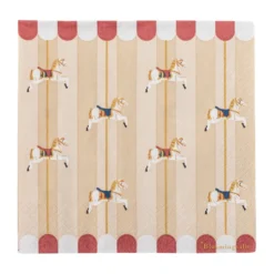 Merry-go-round servett 33x33 cm 20-pack, Natur