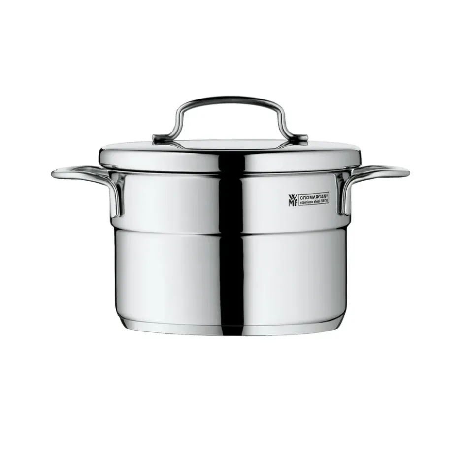 Mini hög gryta med lock 14 cm, Rostfritt stål