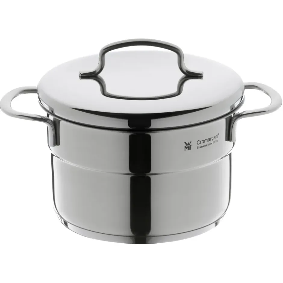 Mini hög gryta med lock 14 cm, Rostfritt stål