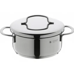 Mini låg gryta med lock 14 cm, Rostfritt stål