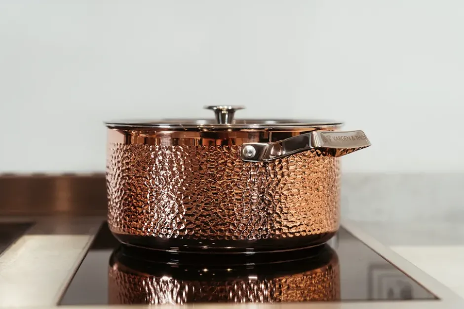Mjölner hamrad koppargryta med lock, Miranda, 4 L