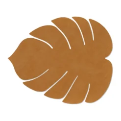 Monstera Leaf Nupo bordstablett L, Burned curry