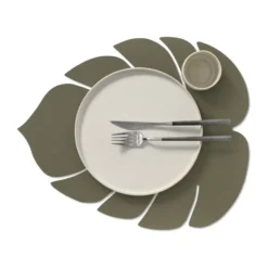 Monstera Leaf Nupo bordstablett L, Army green
