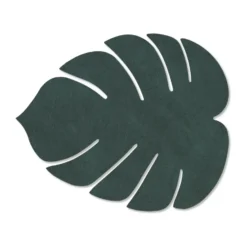 Monstera Leaf Nupo bordstablett S, Mörkgrön
