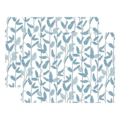Mougli Blue bordstablett 30x40 cm 2-pack, Blue-white