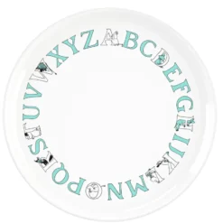 Mumin ABC tallrik Ø20 cm, Turkos
