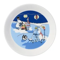 Mumin tallrik Segling & Vinterbrasa 2 delar, 19 cm