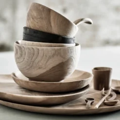 Muubs teak tallrik 18 cm, Natur