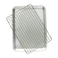 Naturals quarter sheet ugnsplåt med galler, Silver