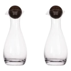 Nature olja/vinägerflaska med korkkula 2-pack 35cl, Klar-mörkbrun