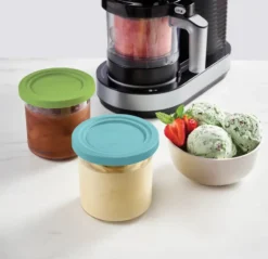 Ninja CREAMi behållare med lock 4-pack 470 ml NC300-serien (NC300/NC301/NC302), Blå/rosa/grön/brun