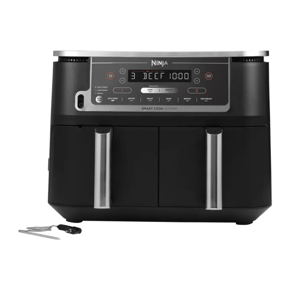 Ninja Foodi Max AF451 Airfryer Dual Zone m termometer 9,5 L, Svart