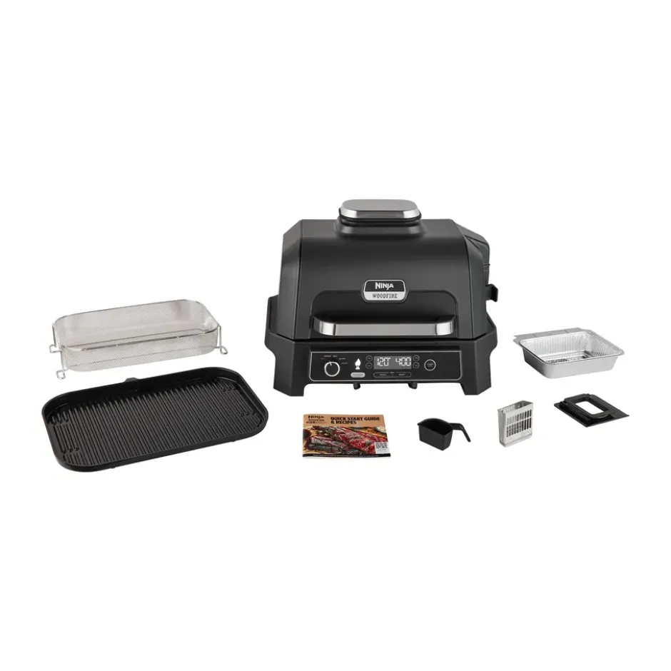 Ninja Woodfire elektrisk grill OG850EU smart cook system, Svart