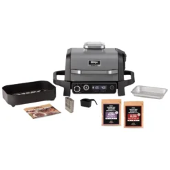 Ninja Woodfire OG701 7-i-1 elgrill 46x46 cm, Svart