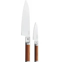 Norden kockkniv + grönsakskniv knivset 2 delar, Rostfritt stål-björk