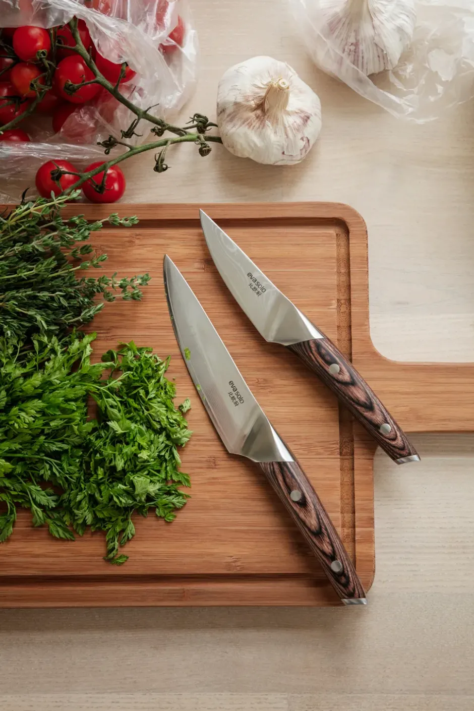 Nordic Kitchen grönsakskniv 13 cm, Damaskusstål