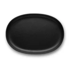 Nordic kitchen oval tallrik 18,5x26 cm, Svart