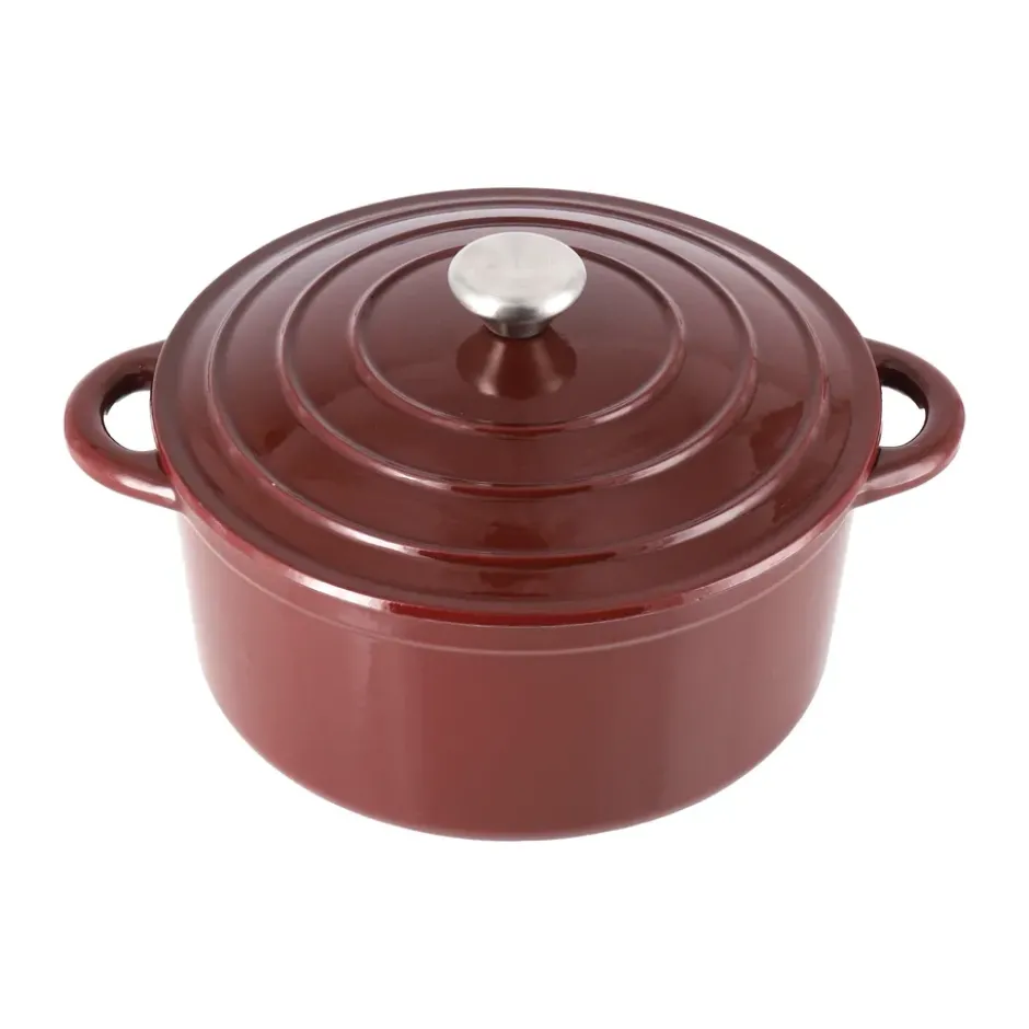 Nordwik gjutjärnsgryta rund 5 l, Burgundy