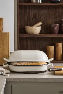 Nordwik Levain brödform emaljerad 39x26 cm, Creme