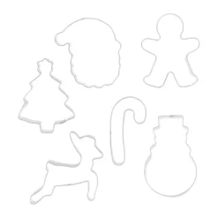 Nordwik pepparkaksform jul 6 delar, Rostfritt stål