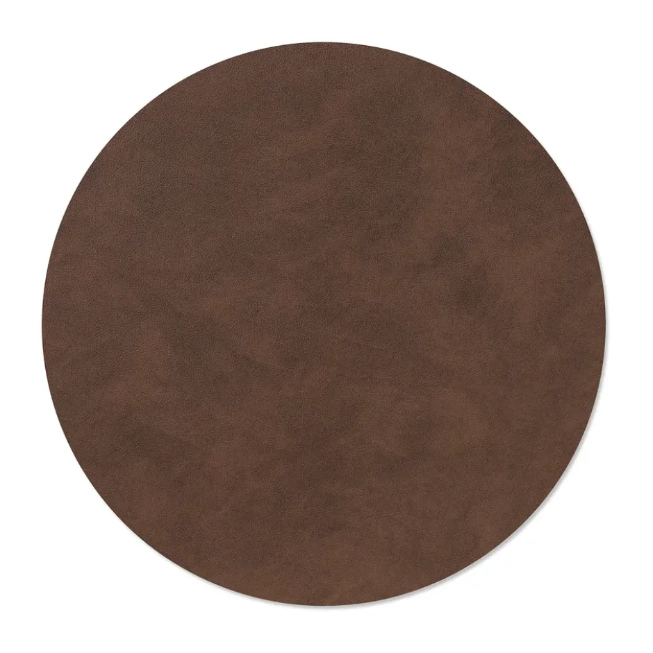 Nupo bordstablett, Dark brown, circle, L