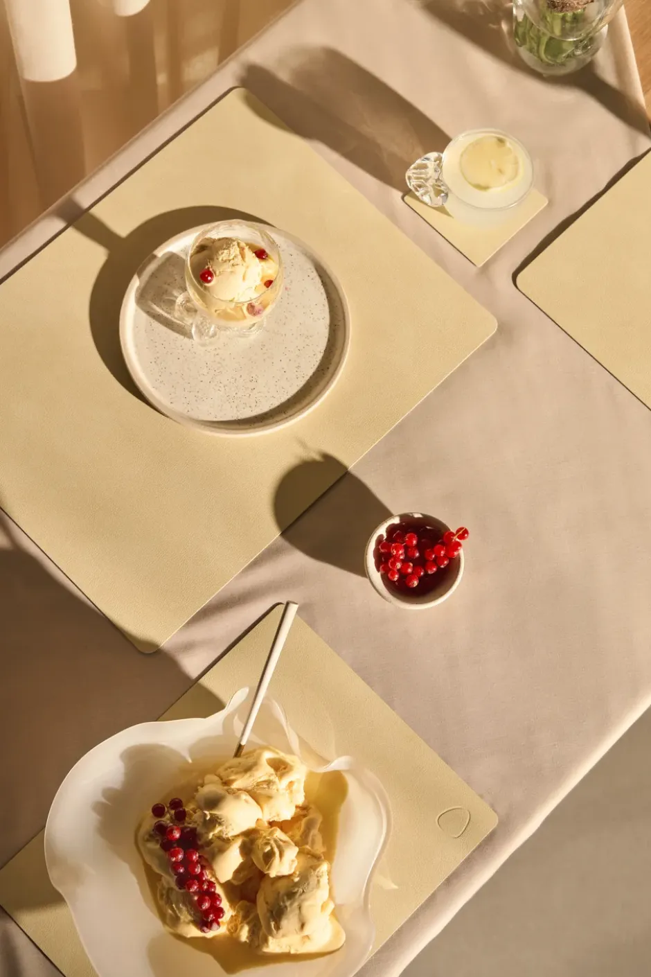 Nupo bordstablett square L, Lemon sorbet