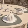Nupo bordstablett vändbar curve L 1 st, Linen-flint grey