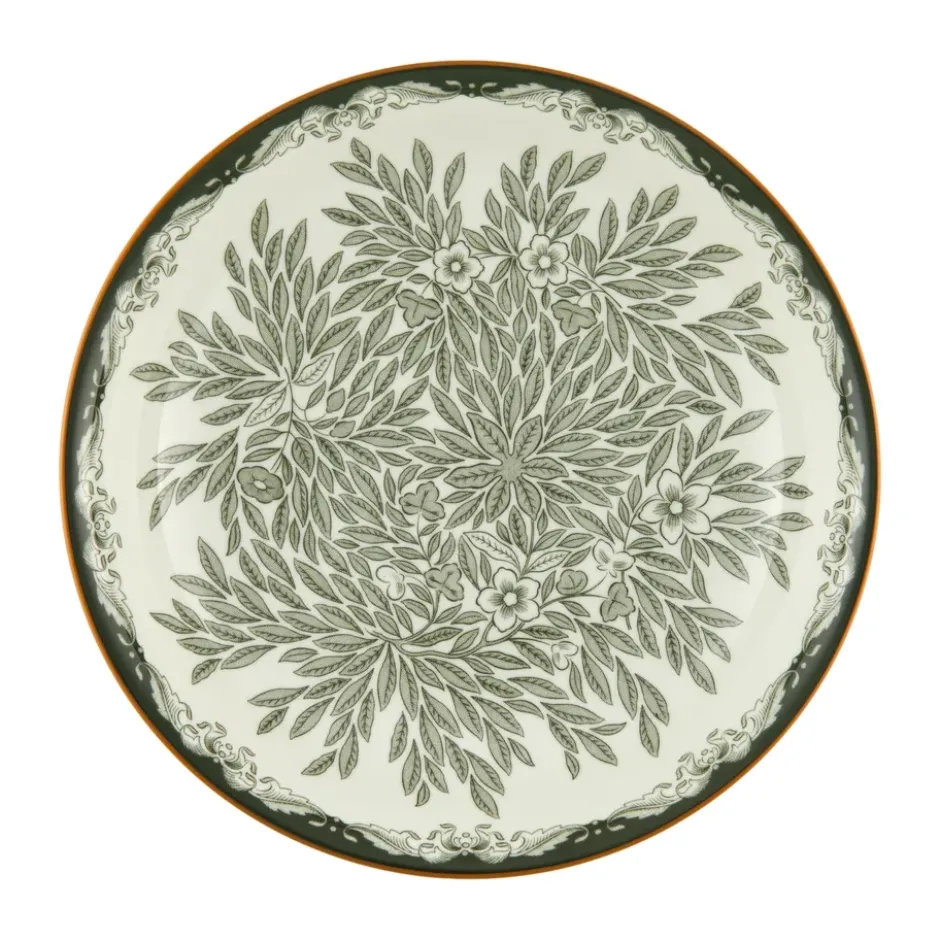 Ostindia Floris tallrik djup Ø22 cm, Grön