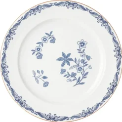 Ostindia tallrik flat, Blå, Ø21 cm