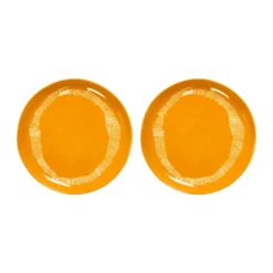 Ottolenghi Feast tallrik M Ø22,5 cm 2-pack, Yellow stripes-white