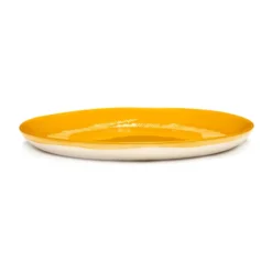 Ottolenghi Feast tallrik M Ø22,5 cm 2-pack, Yellow stripes-white