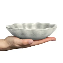 Oyster skål 16x18 cm, Grå
