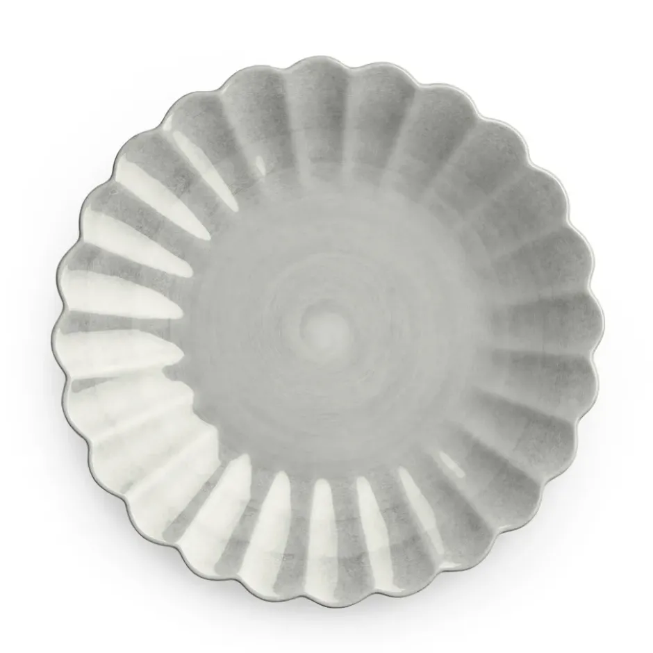 Oyster tallrik 20 cm, Grå