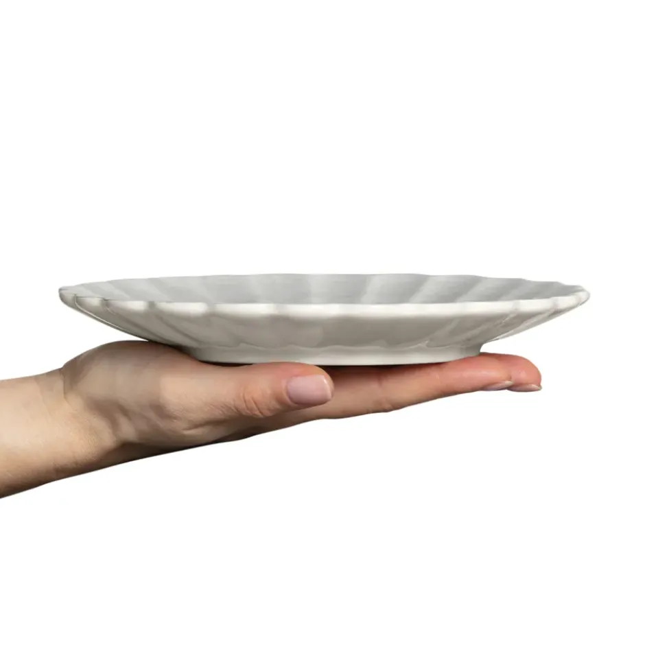 Oyster tallrik 20 cm, Grå