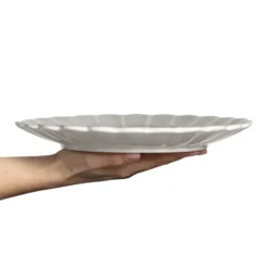 Oyster tallrik 28 cm, Grå